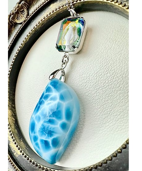 High Quality Larimar × vintage glass（限定１本）