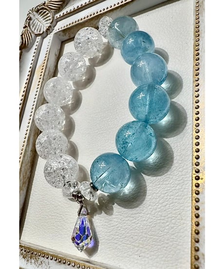 High Quality Aquamarine × Crack Quartz （限定１本）