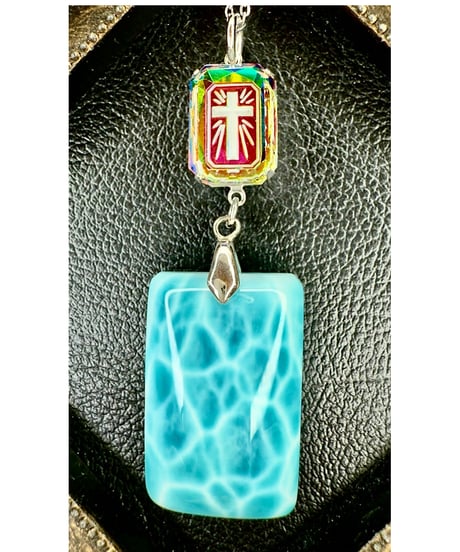 High Quality Larimar × vintage glass（限定１本）