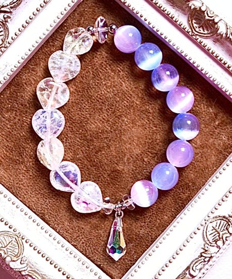 Selenite × Rainbow Crack Quartz