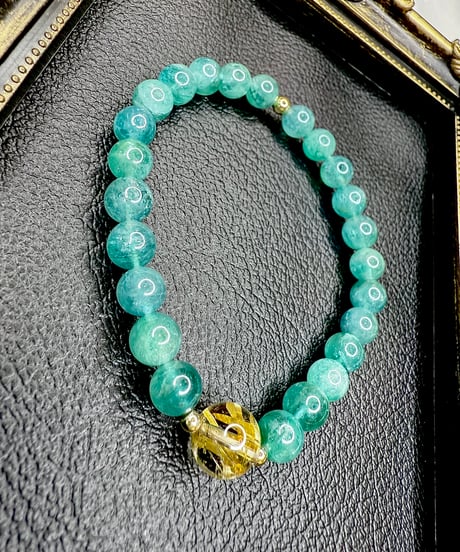 High Quality Emerald × High Quality Golden Rutile Quartz （限定１本）