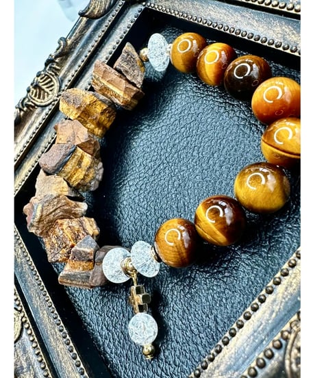 Raw Tiger Eye × Tiger Eye