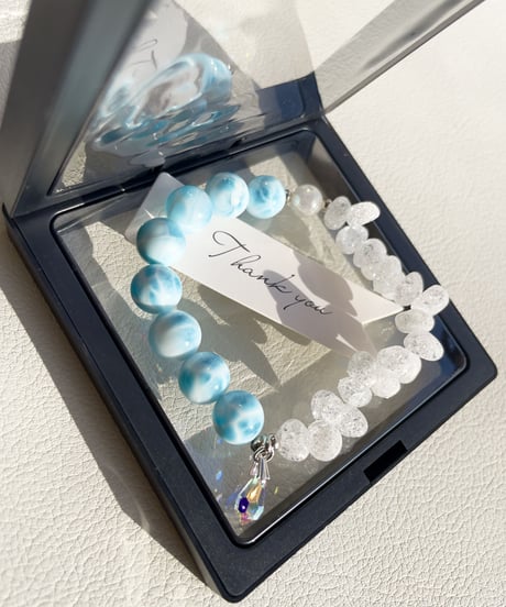 High Quality Larimar ×  Crackle Quartz
