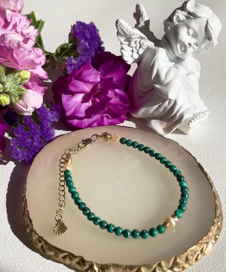 malachite　mini bracelet