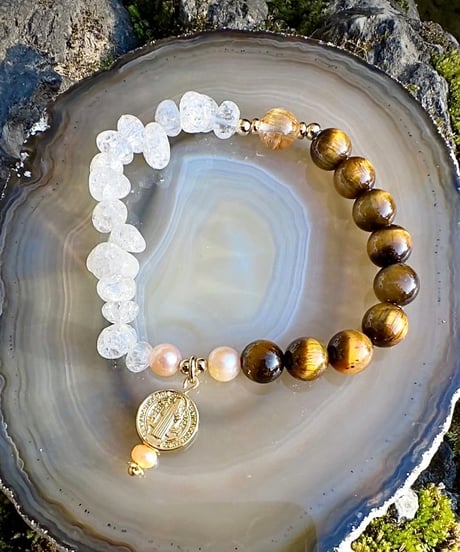 Tiger Eye × High Quality Golden Rutile × Crackle Quartz