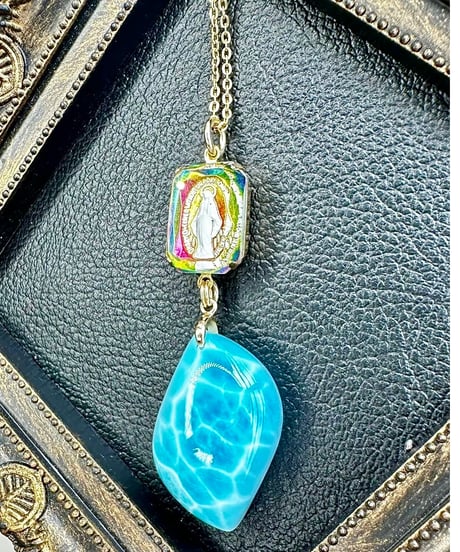 vintage galass × High Quality Ice Larimar