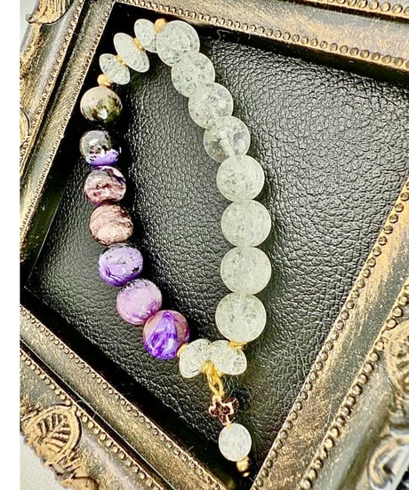 Charoite × Crackle Quartz