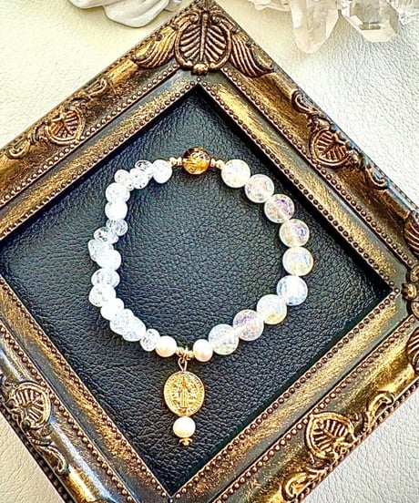 Crackle Quartz × High Quality Golden Rutile × Rainbow Crackle Quartz