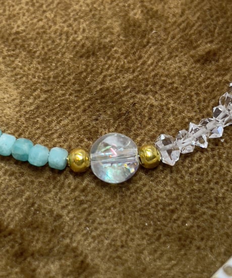 Amazonite× Herkimer Diamond