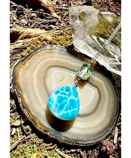 vintage galass × High Quality Larimar