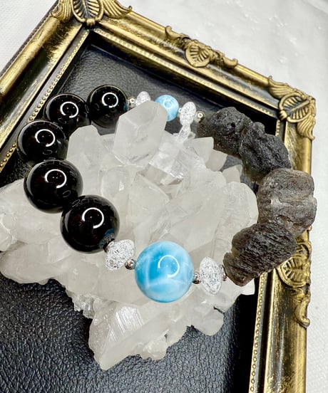 High Quality Larimar × Morion × Cintamani  (限定１本）