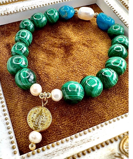 High Quality Vintage Malachite × High Quality Turquoise × Freshwater Pearl