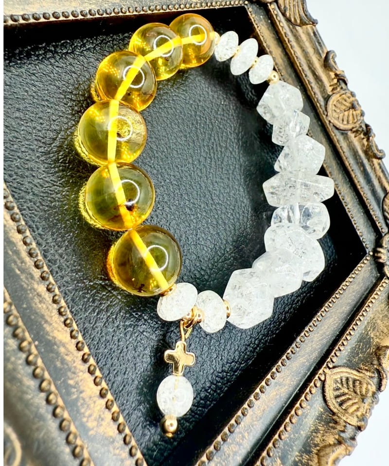 虫入りアンバー（琥珀）×ハイクオリティークオーツ（限定数本） | UNITY