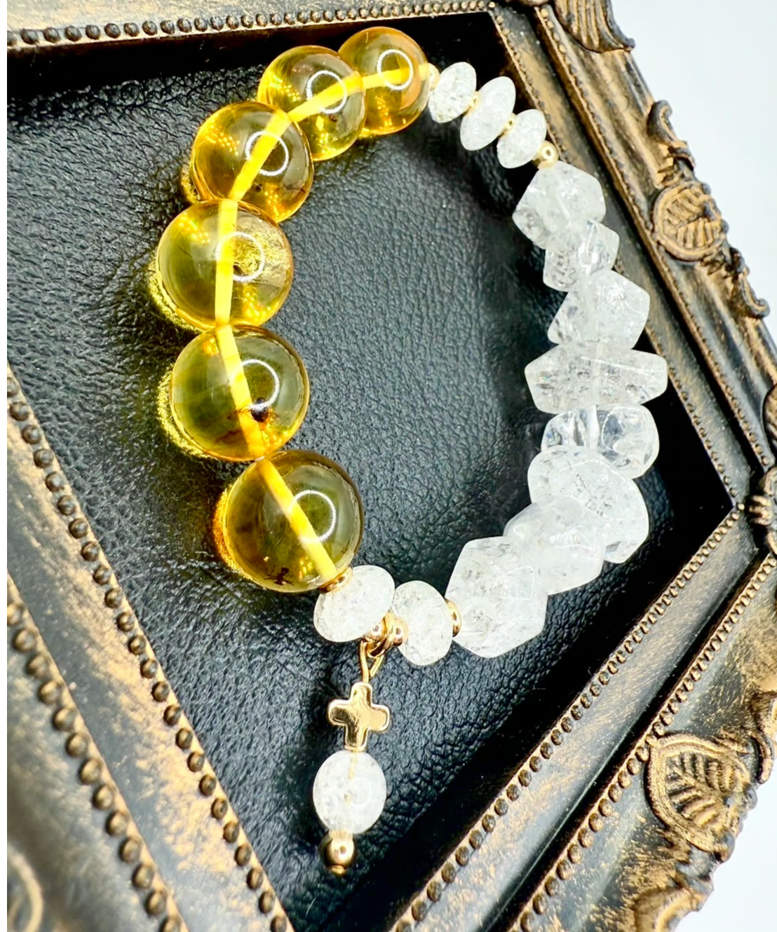 虫入りアンバー（琥珀）×ハイクオリティークオーツ（限定数本） | UNITY