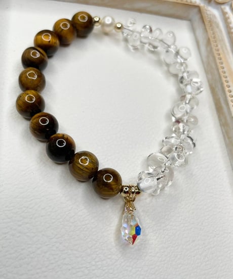 Tiger eye × Crystal