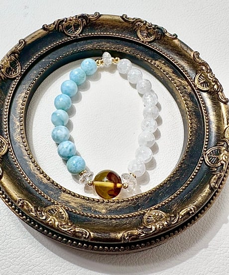 Ice Larimar × Amber × Crack Quartz （限定１本）