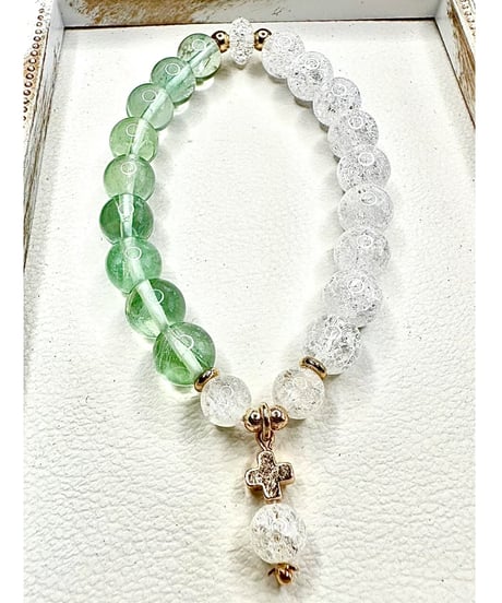 Fluorite×Crackle Quartz