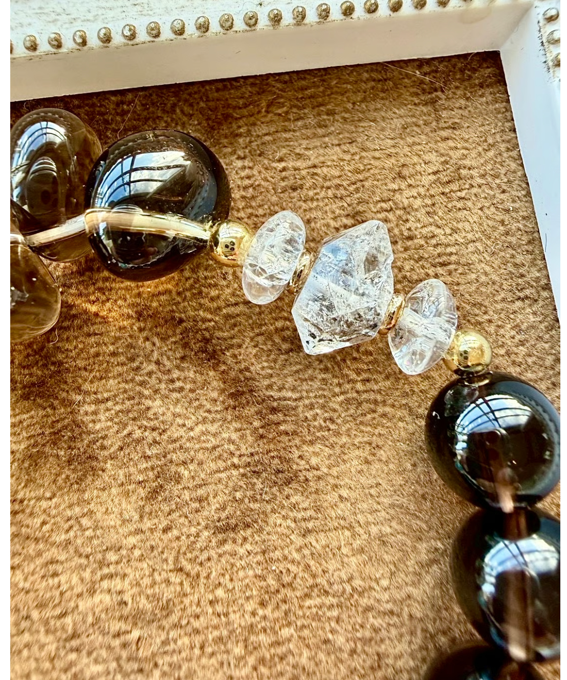 High Quality Larimar × Smoky Quartz × Diamond Q