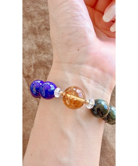 High Quality Lapis Lazuli × Seraphinite × Amber 〔限定数本〕