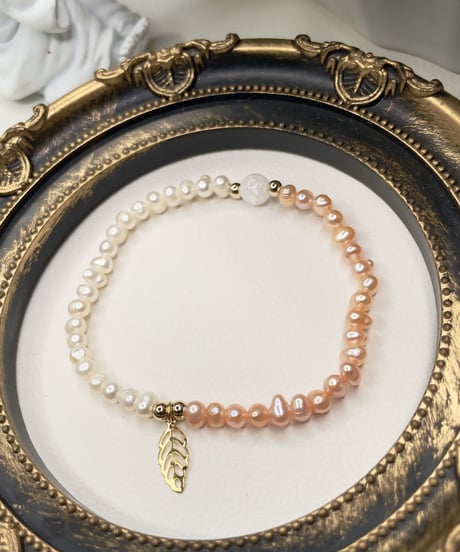 freshwater pearl　2way  （peach×white）