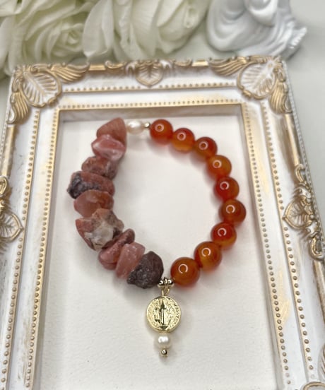 Raw carnelian  × Carnelian