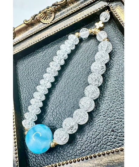 High Quality Larimar × Crackle Quartz