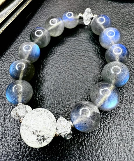 High Quality Labradorite × Crackle Quartz　(数本限定）