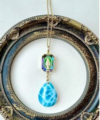 High Quality Larimar × vintage glass（限定１本）