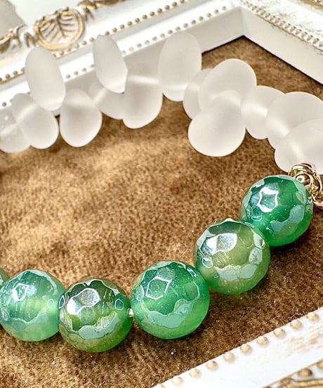 Sea Green Agate × Matte Crystal