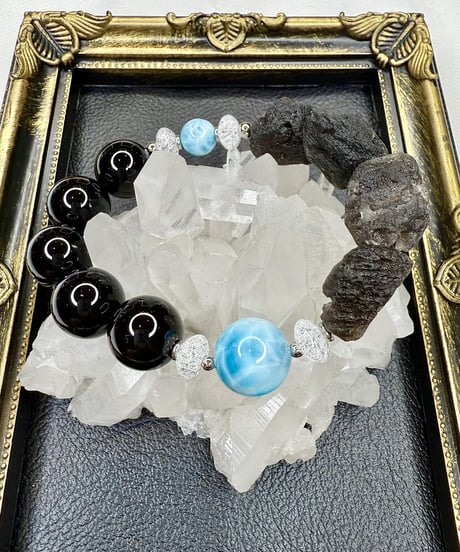 High Quality Larimar × Morion × Cintamani  (限定１本）