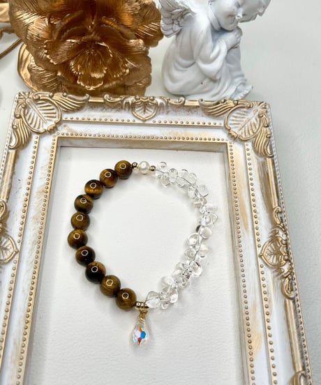 Tiger eye × Crystal