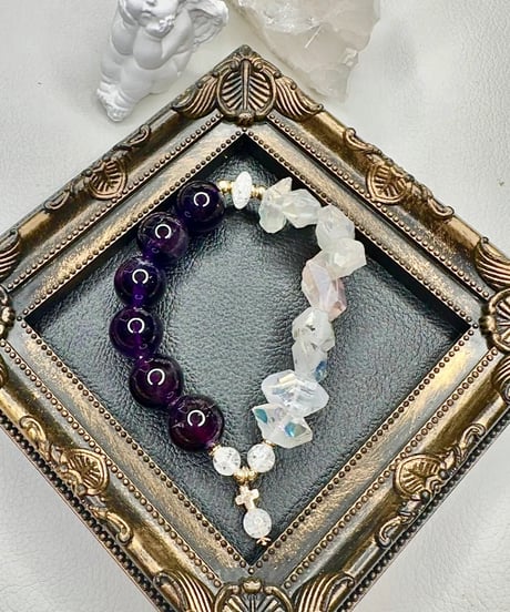 Amethyst × Titanium Crystal
