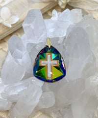 vintage galass cross