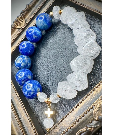 Lapis Lazuli × Crackle Quartz