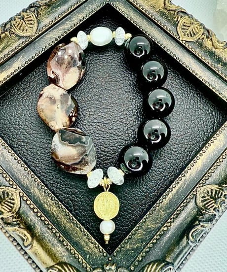 Charry Blossom Agate × Morion（限定１本）