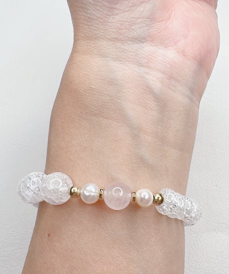 Rose Quartz × Crackle Quartz