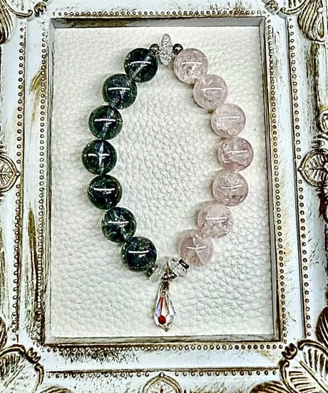 Silver Flash Crystal × Crackle Rosequartz