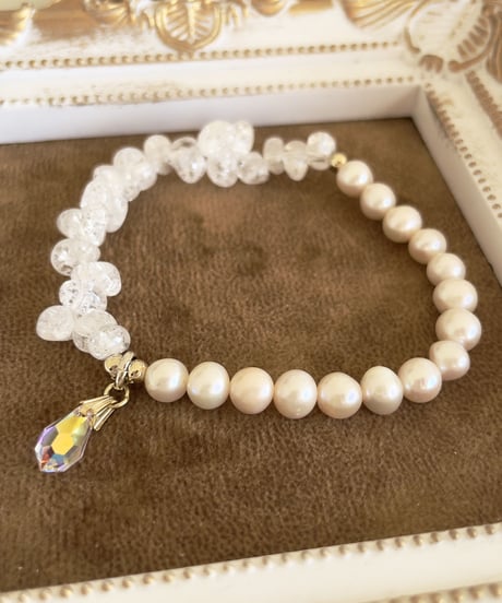 crystal× Freshwater pearl　（mini）