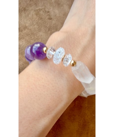 Stripe Amethyst × Crystal Roughrock
