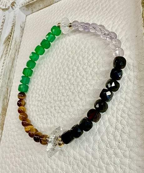 Green Onyx × Amethyst × Onyx × Tiger Eye