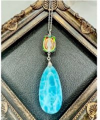 vintage glass × High Quality Larimar （限定１本）