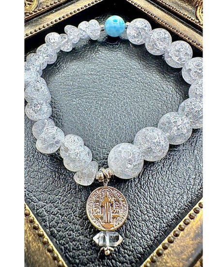 Crackle Quartz × high quality Larimar × Crackle Quartz