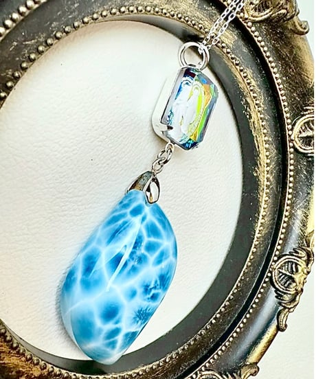 High Quality Larimar × vintage glass（限定１本）