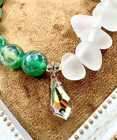 Sea Green Agate × Matte Crystal