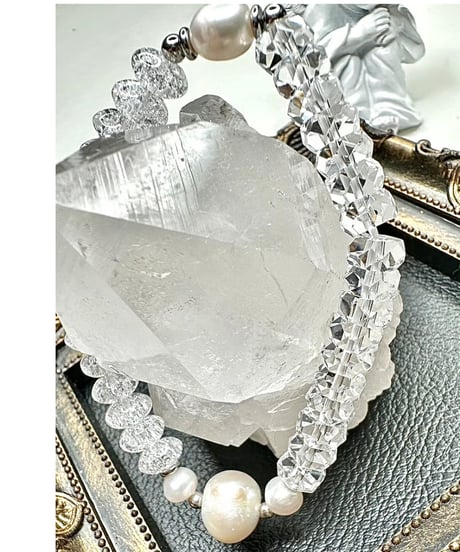 Pearl × Crackle Quartz × Clear Quartz
