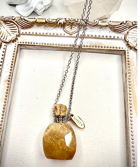 Coral Bottle Pendant Necklace