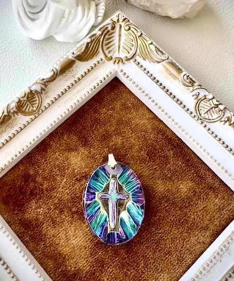 vintage glass cross