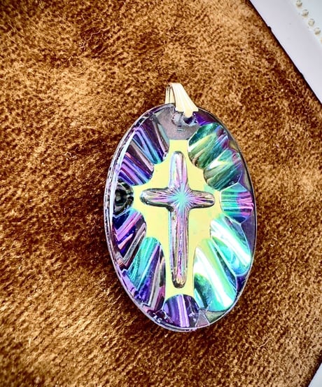 vintage glass cross