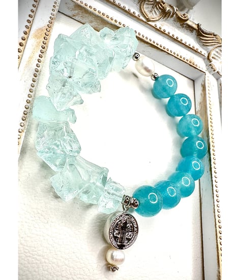 Raw Cyan Crystal × Aquamarine