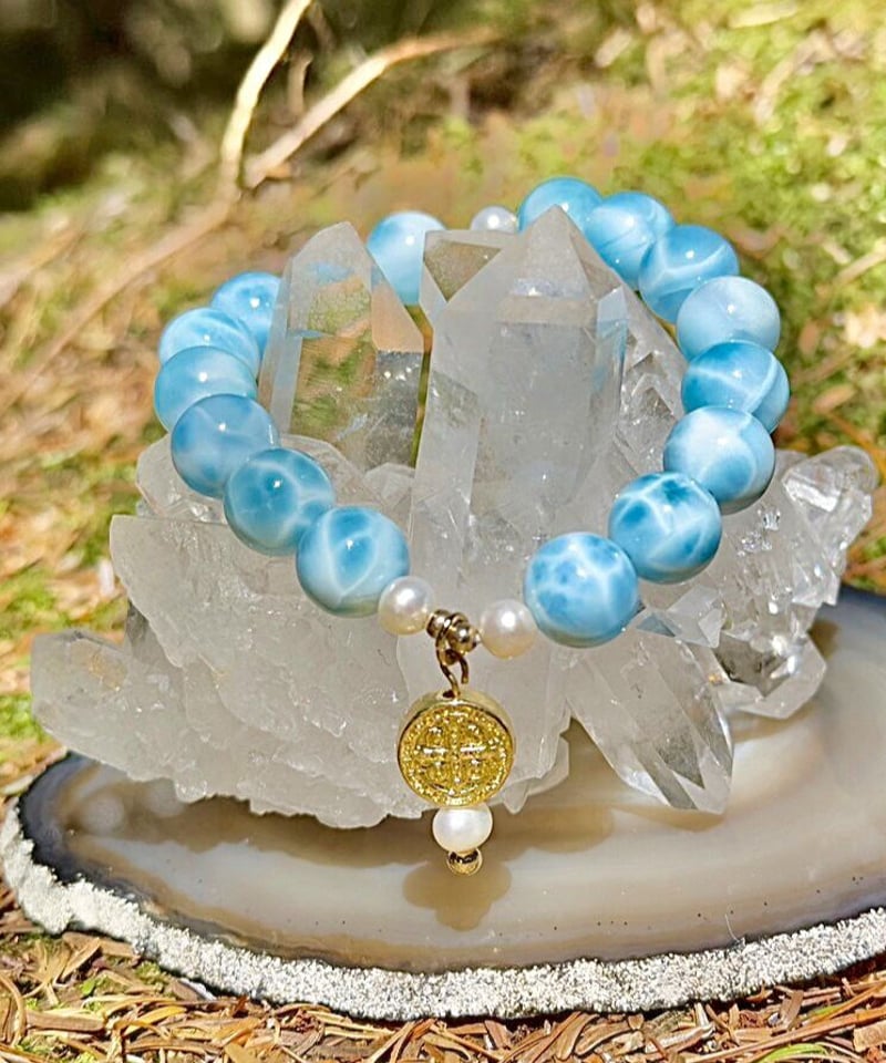 ラリマー ブレスレット チャーム付き 未使用品 High Quality Larimar | UNITY